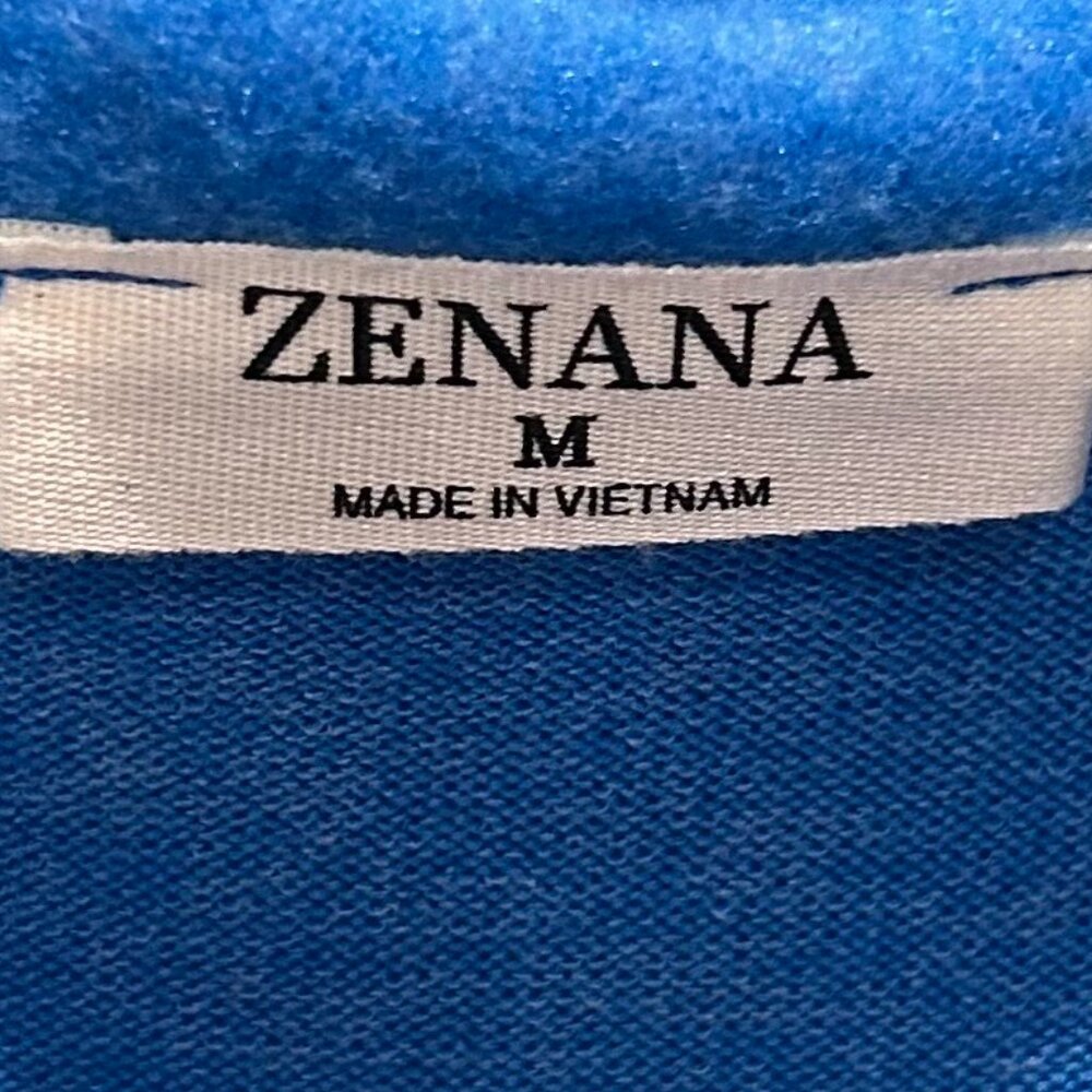 Zenana Blue Hacci Long Sleeve Top - Picture 5 of 8